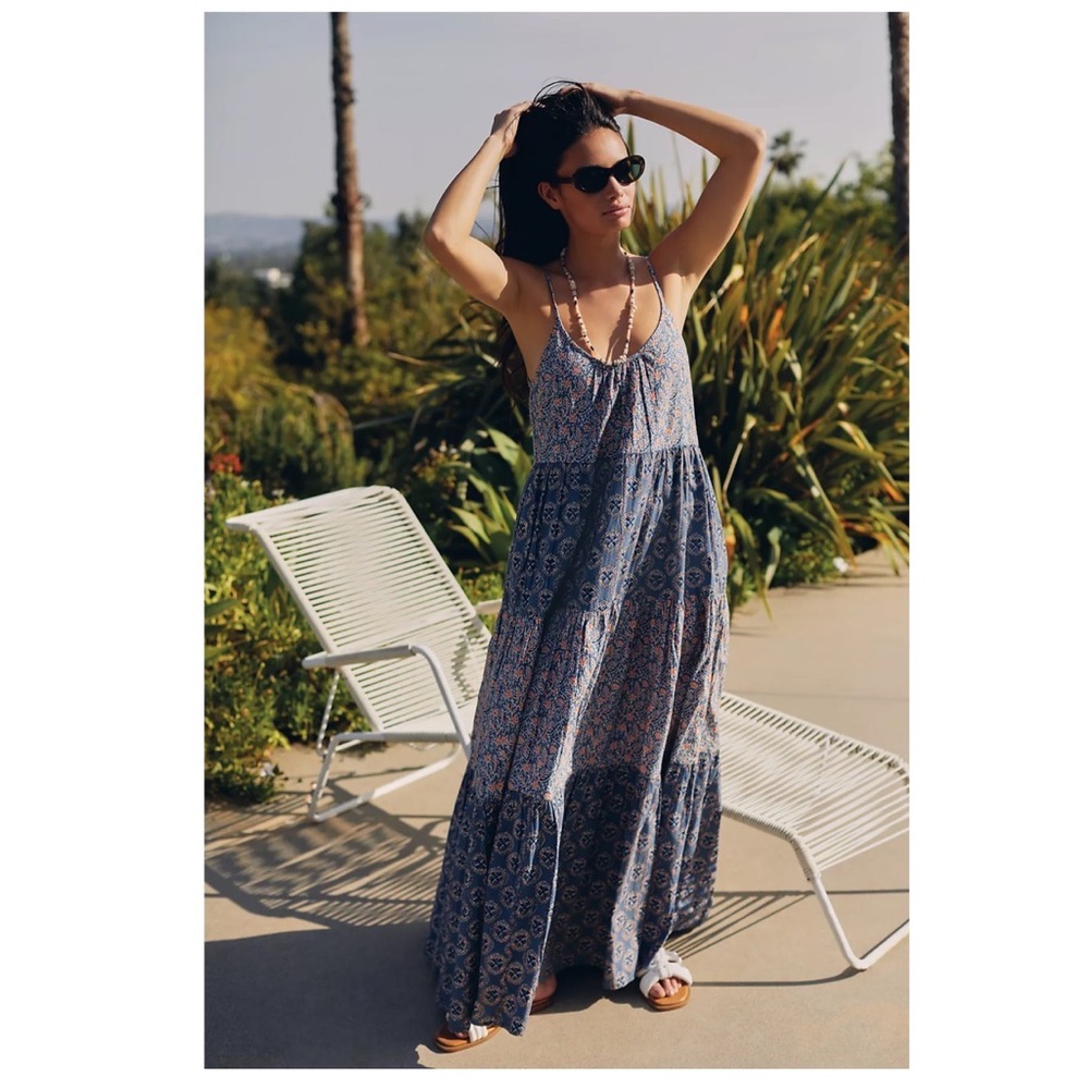 Anthropologie Roller Rabbit Dakota Printed Maxi Dress, Size S/M